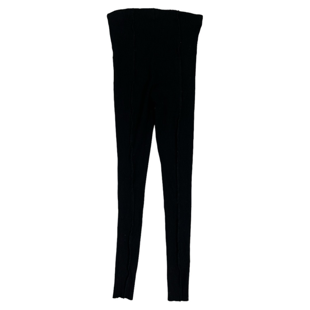 Naked Wardrobe All Snatched Everything Rib Knit Leggings in Black Size Medium - Picture 5 of 5